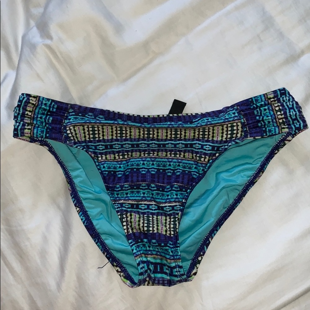 la blanca blue pattern bikini bottoms